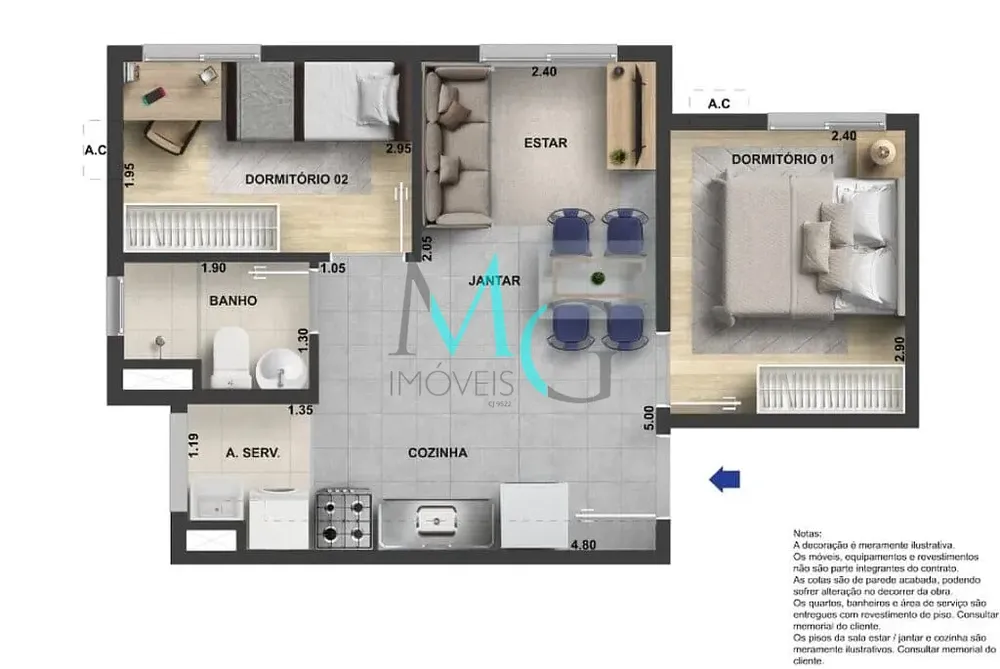 Apartamento, 1 quarto, 84 m² - Foto 12