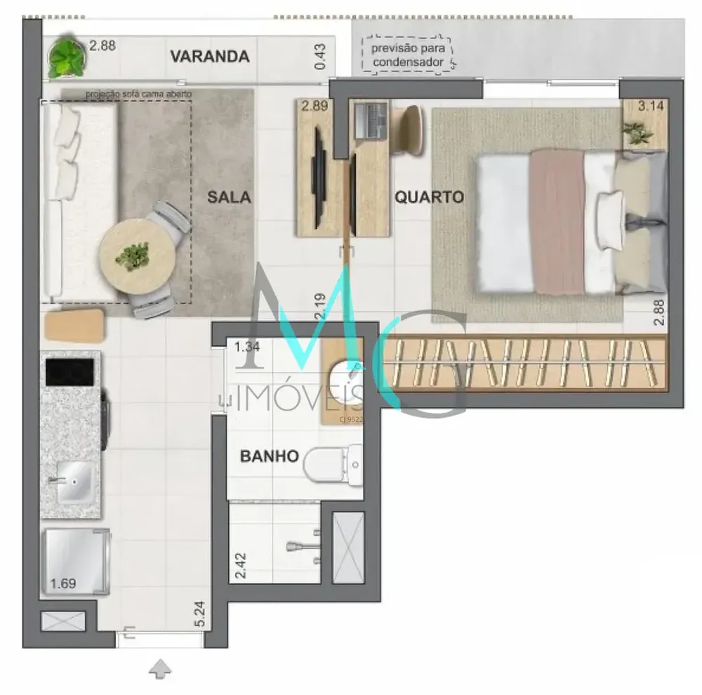 Cobertura, 1 quarto, 70 m² - Foto 23