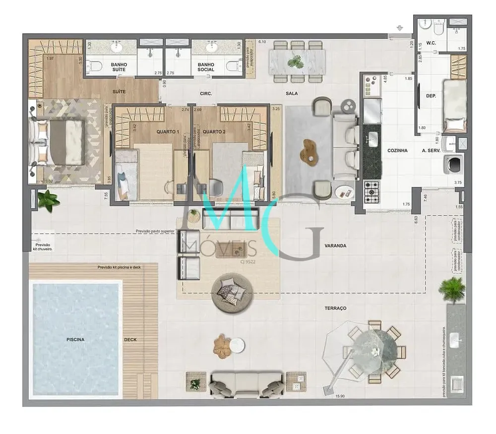Cobertura, 4 quartos, 310 m² - Foto 55