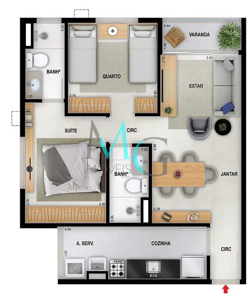 Apartamento, 3 quartos, 77 m² - Foto 15
