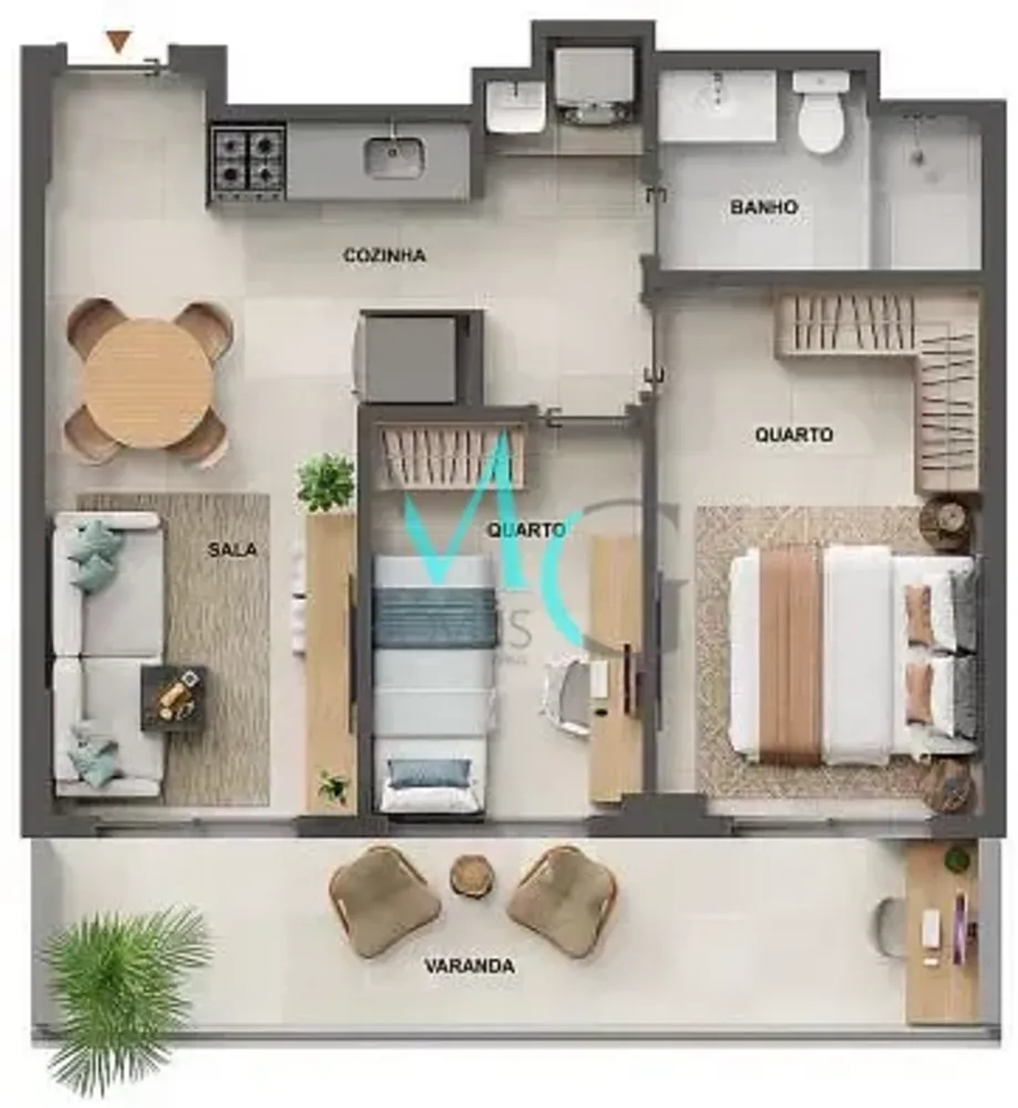 Apartamento, 1 quarto, 46 m² - Foto 33