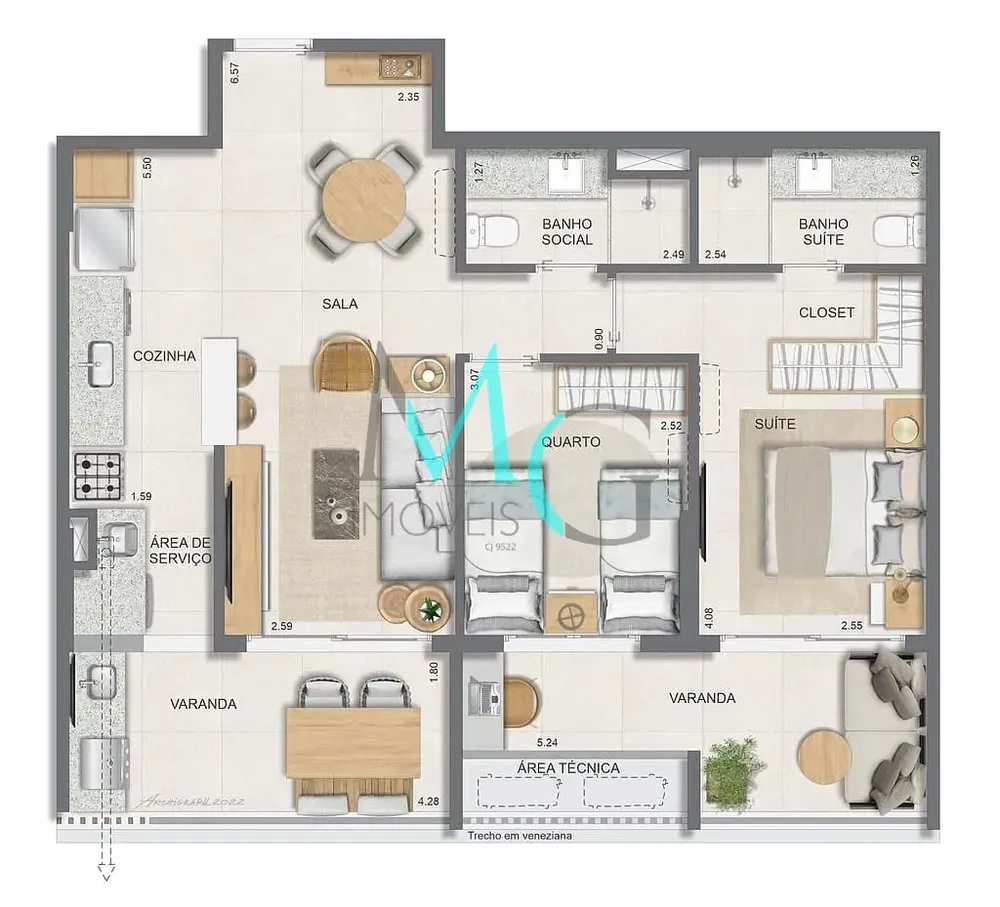 Apartamento, 2 quartos, 77 m² - Foto 30
