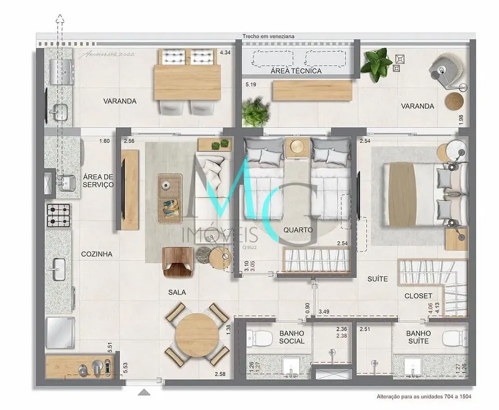 Apartamento, 2 quartos, 77 m² - Foto 15