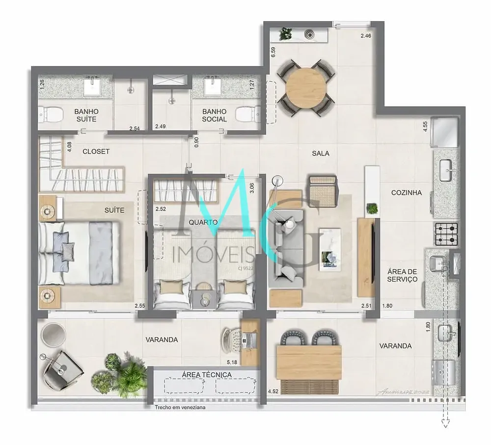Apartamento, 2 quartos, 77 m² - Foto 26