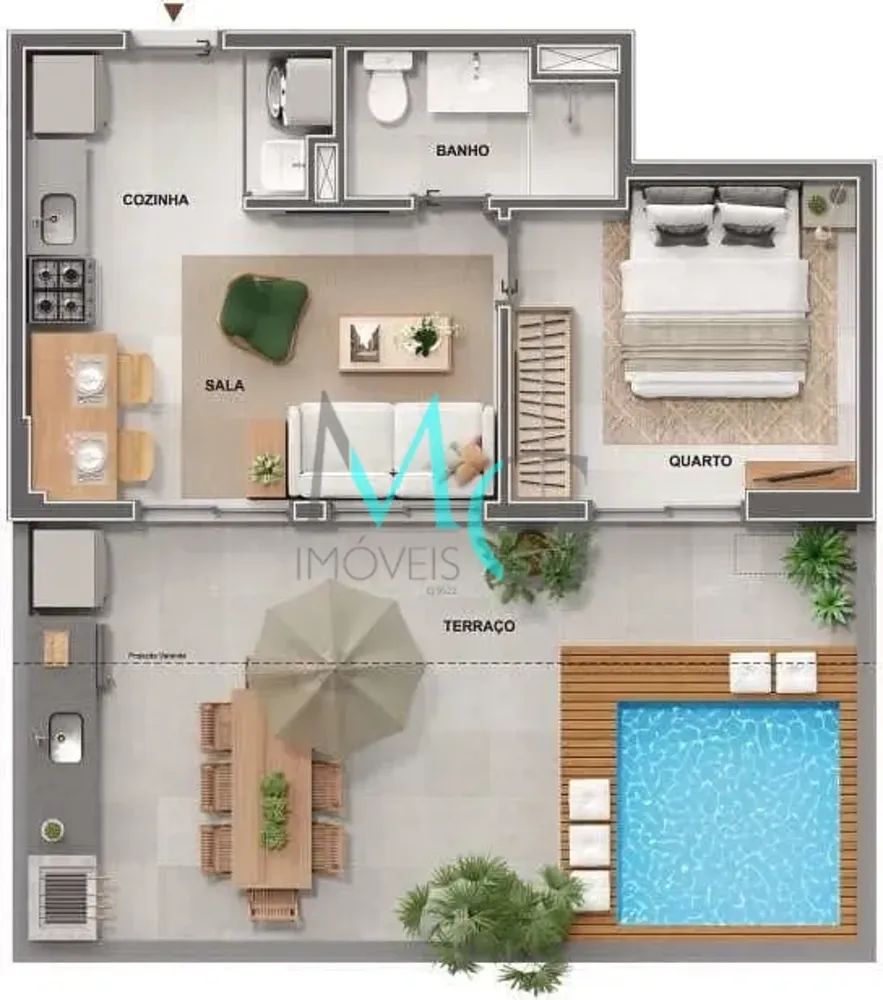 Apartamento, 1 quarto, 35 m² - Foto 14