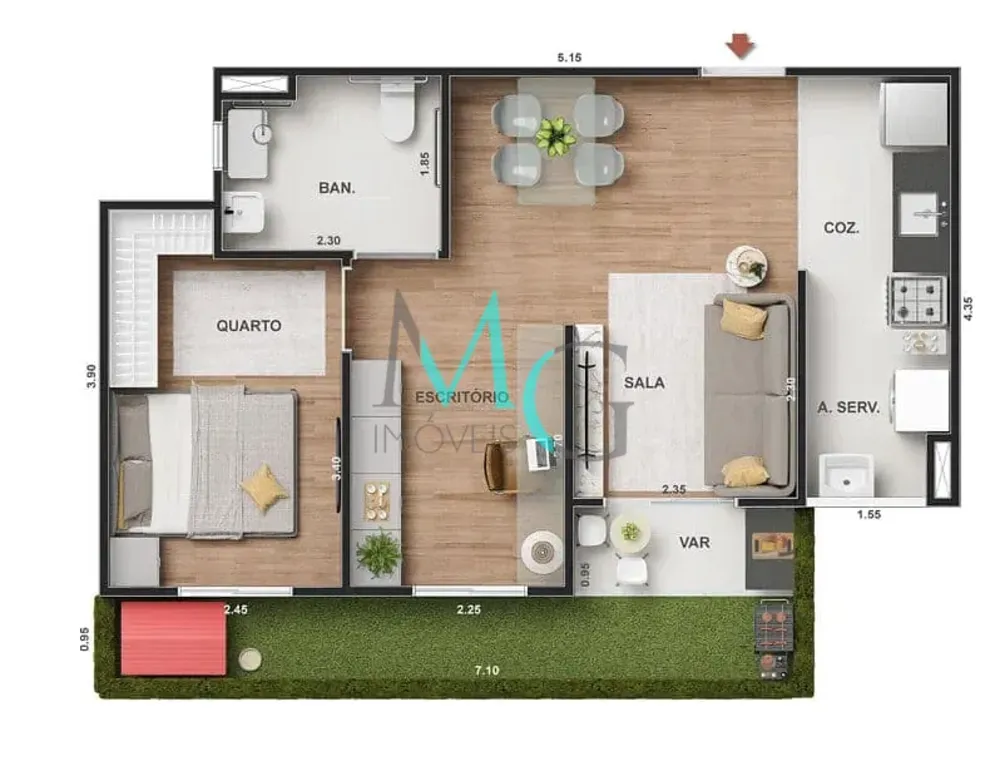 Apartamento, 2 quartos, 43 m² - Foto 18