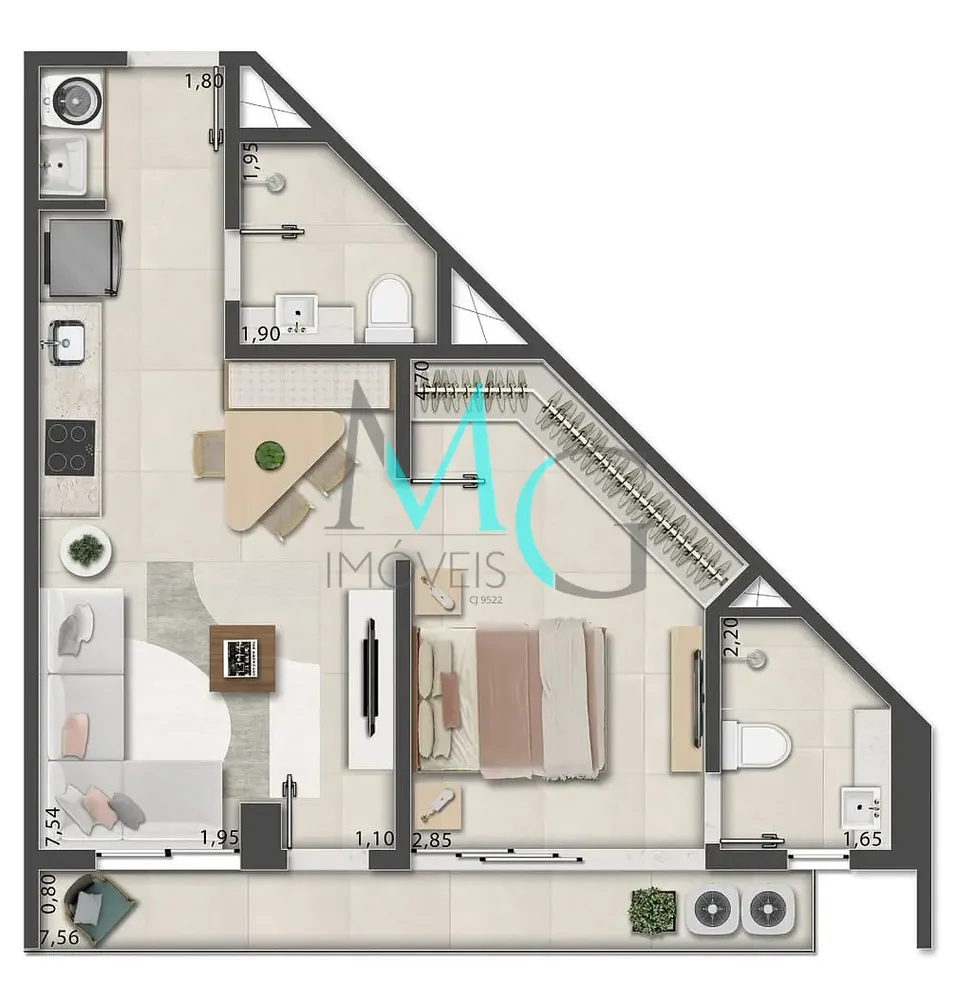 Apartamento, 1 quarto, 77 m² - Foto 92