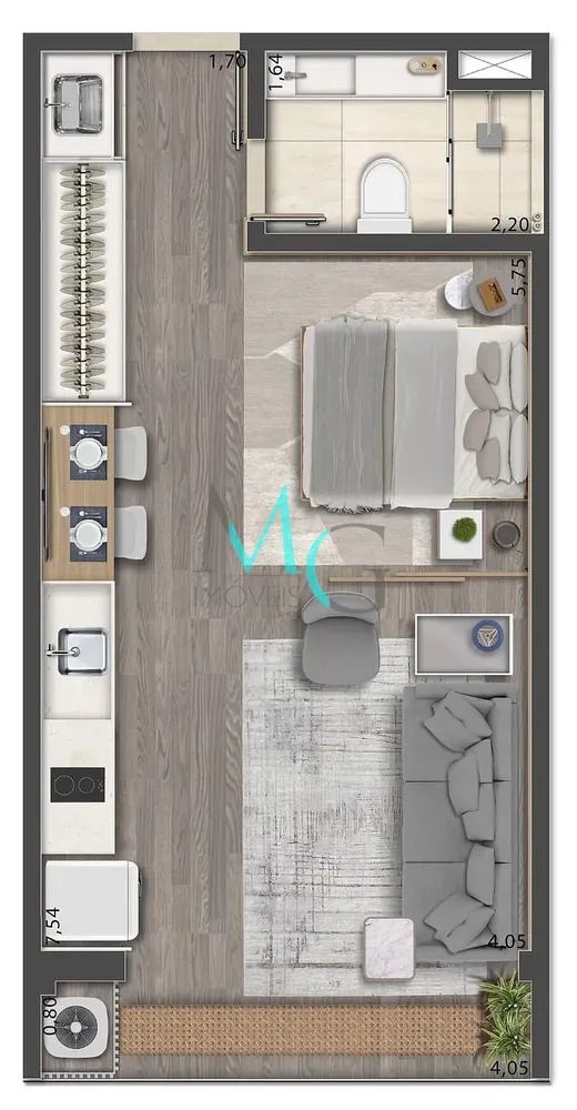 Apartamento, 1 quarto, 77 m² - Foto 84