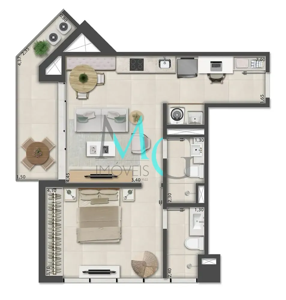 Apartamento, 1 quarto, 77 m² - Foto 95