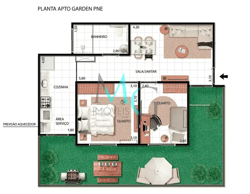 Apartamento, 2 quartos, 42 m² - Foto 16
