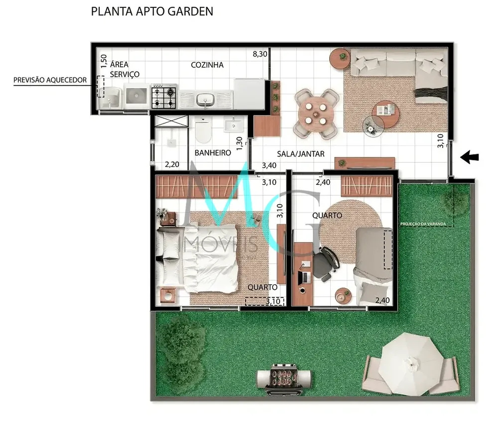 Apartamento, 2 quartos, 42 m² - Foto 15