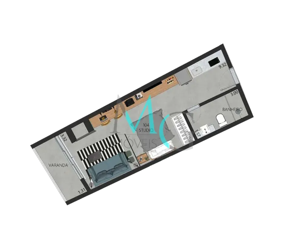 Apartamento, 1 quarto, 59 m² - Foto 59