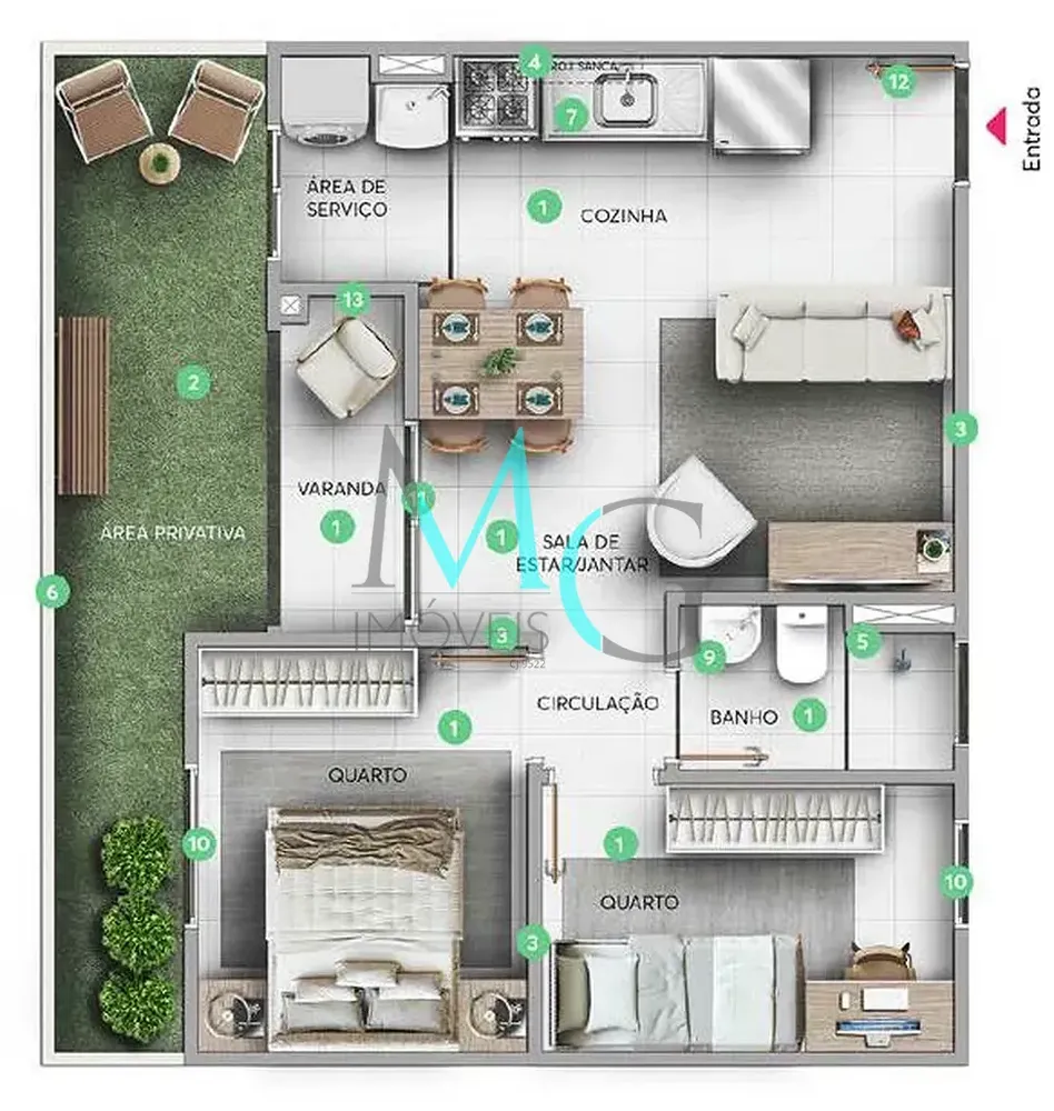 Apartamento, 2 quartos, 37 m² - Foto 15