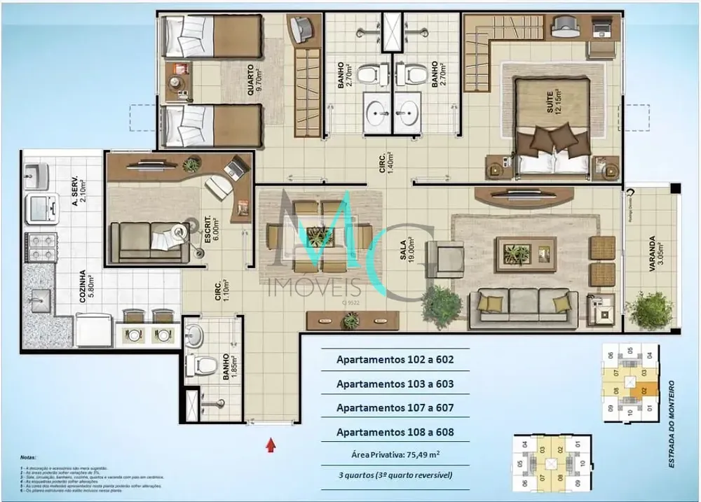 Apartamento, 3 quartos, 76 m² - Foto 39