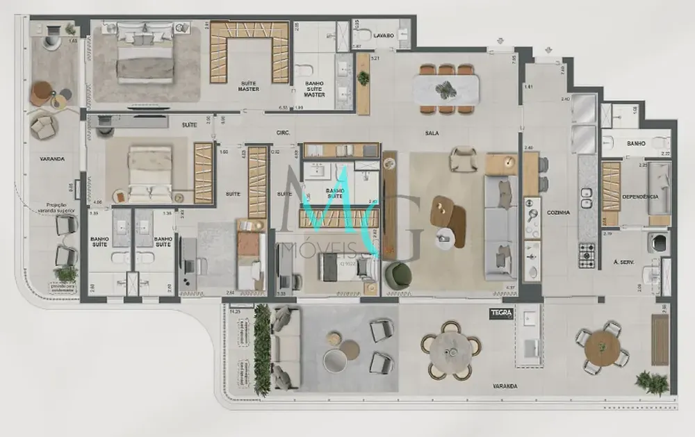 Apartamento, 4 quartos, 221 m² - Foto 74