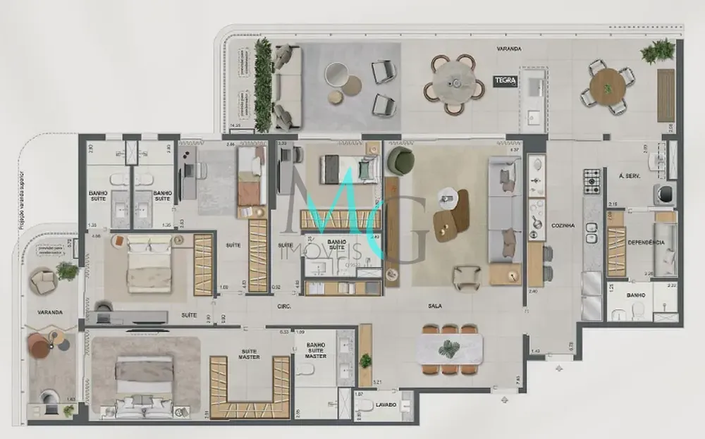Apartamento, 4 quartos, 221 m² - Foto 71
