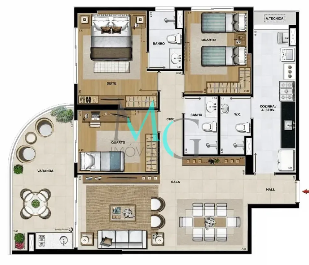 Cobertura, 5 quartos, 247 m² - Foto 44