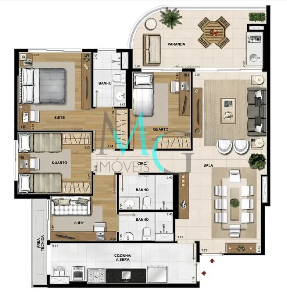 Cobertura, 5 quartos, 247 m² - Foto 48