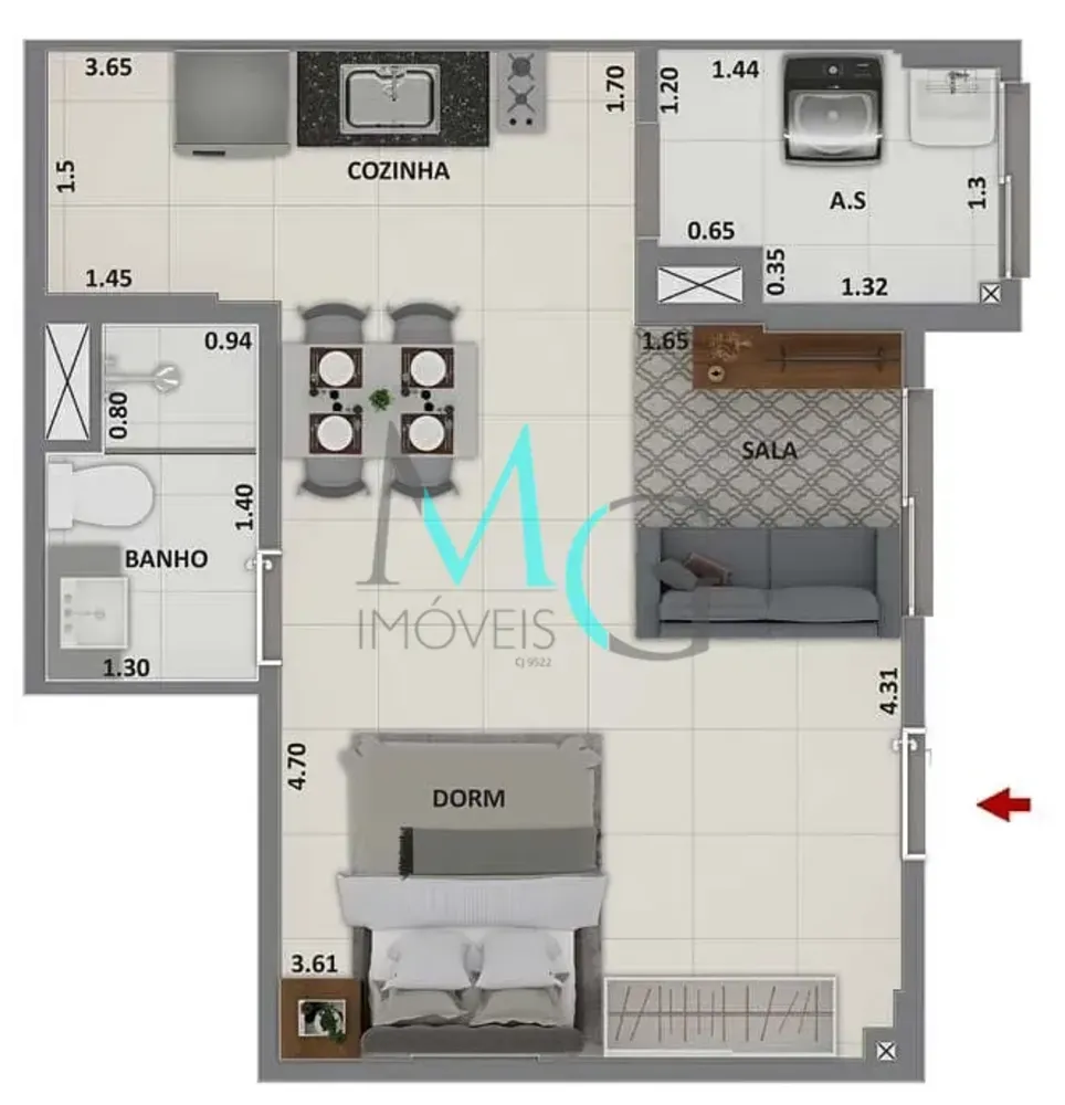 Apartamento, 2 quartos, 94 m² - Foto 10