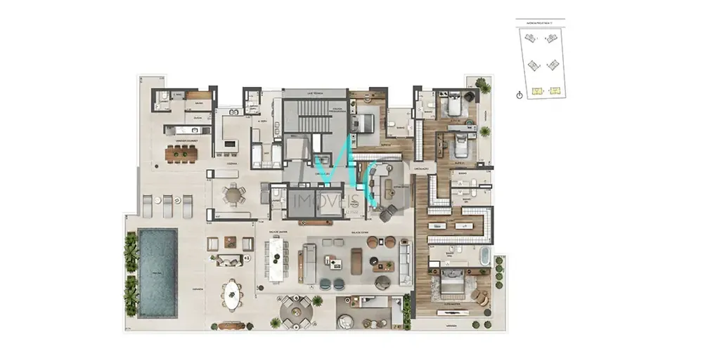 Apartamento, 4 quartos, 268 m² - Foto 65
