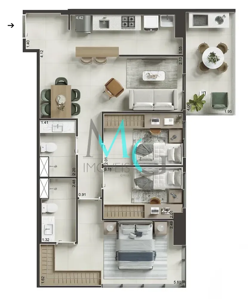 Apartamento, 2 quartos, 61 m² - Foto 35