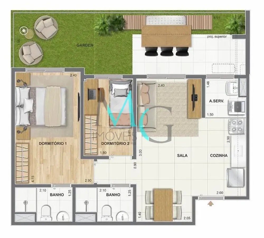 Apartamento, 2 quartos, 54 m² - Foto 31