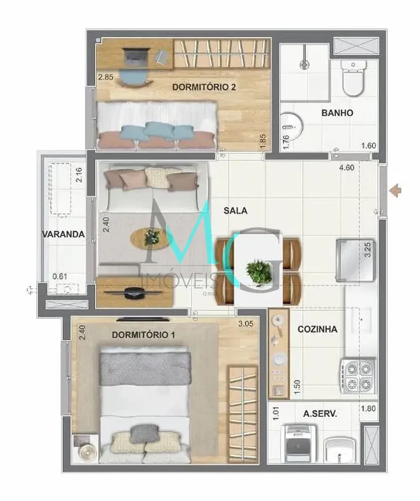 Apartamento, 2 quartos, 54 m² - Foto 26
