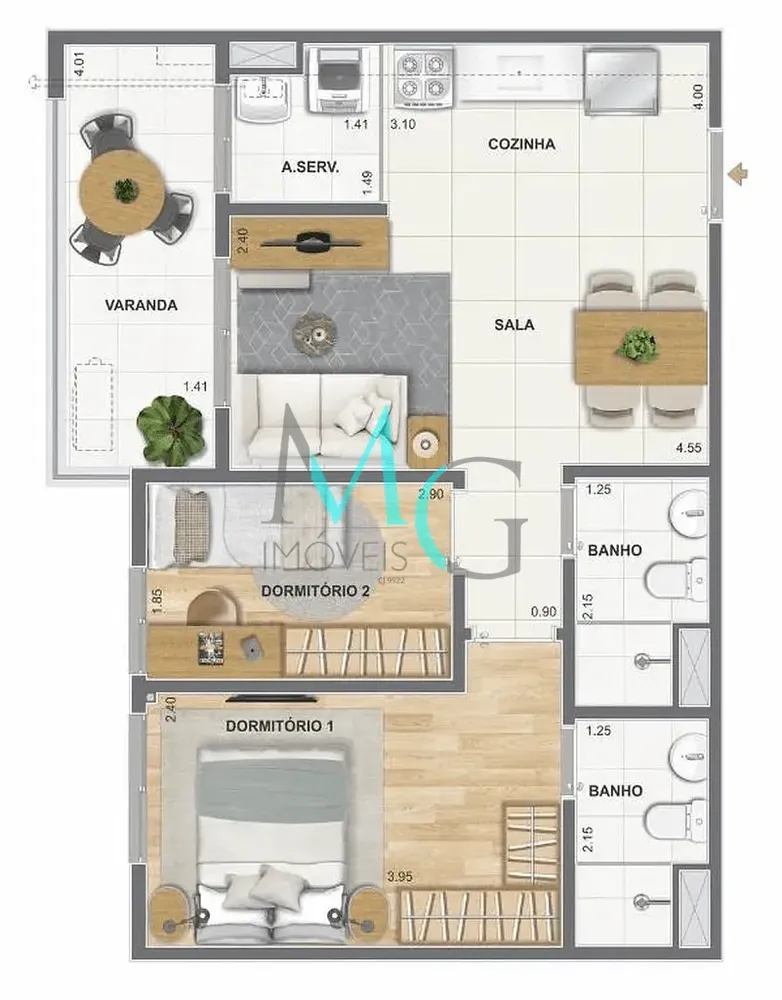 Apartamento, 2 quartos, 67 m² - Foto 30