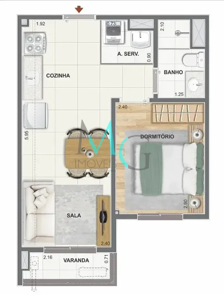 Apartamento, 1 quarto, 32 m² - Foto 21