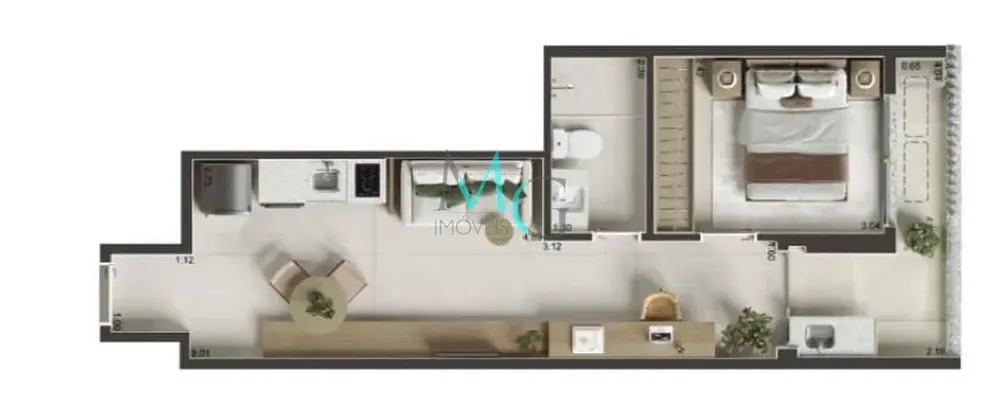 Apartamento, 1 quarto, 33 m² - Foto 25