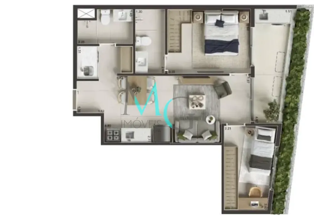 Apartamento, 1 quarto, 33 m² - Foto 31