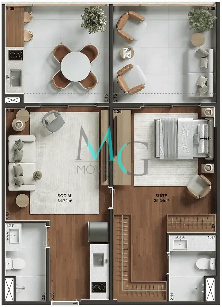 Apartamento, 3 quartos, 99 m² - Foto 11