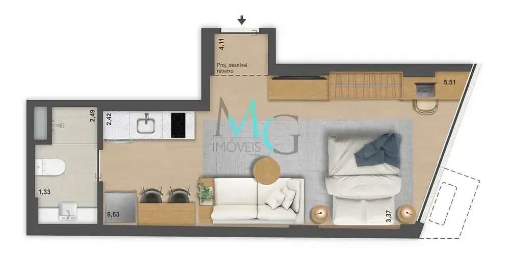 Apartamento, 1 quarto, 32 m² - Foto 16