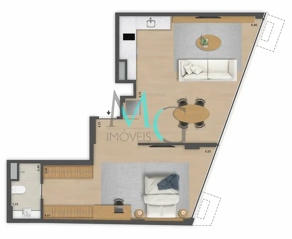 Apartamento, 1 quarto, 32 m² - Foto 24