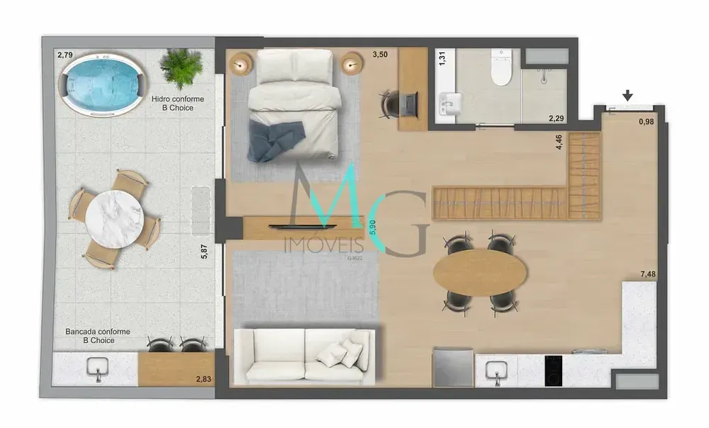 Apartamento, 1 quarto, 32 m² - Foto 26