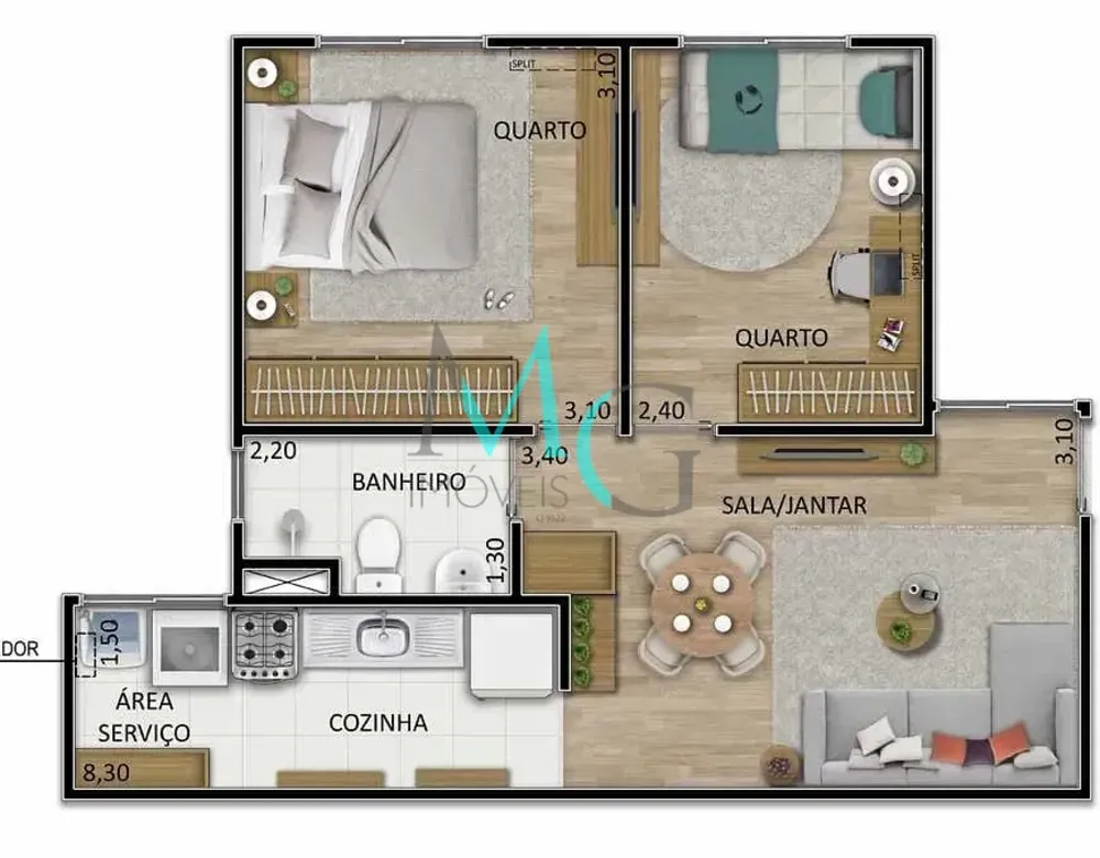 Apartamento, 2 quartos, 42 m² - Foto 18
