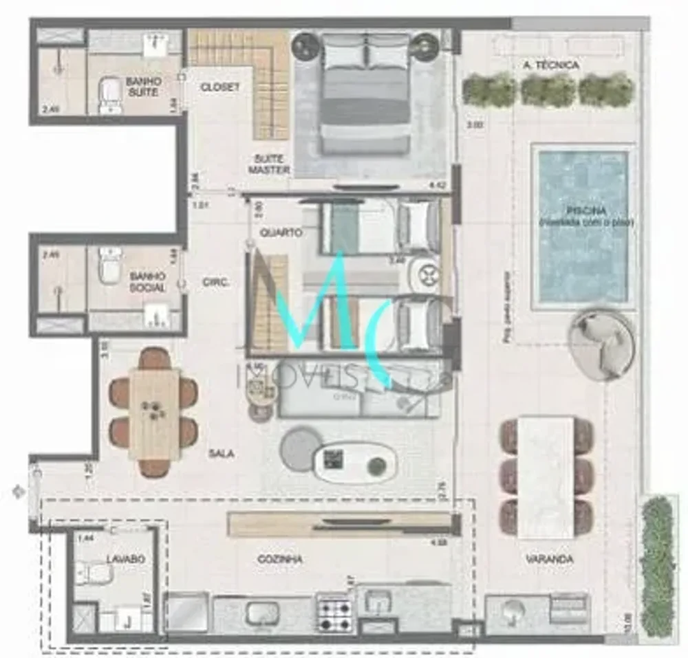 Apartamento, 3 quartos, 96 m² - Foto 34
