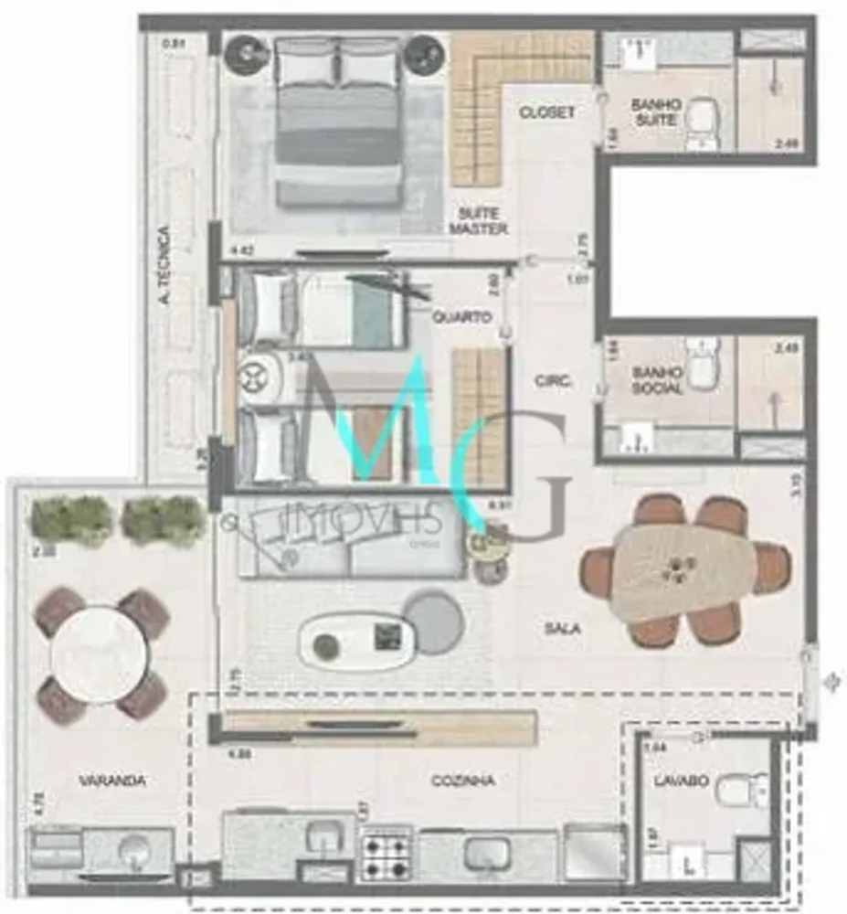 Apartamento, 3 quartos, 96 m² - Foto 35