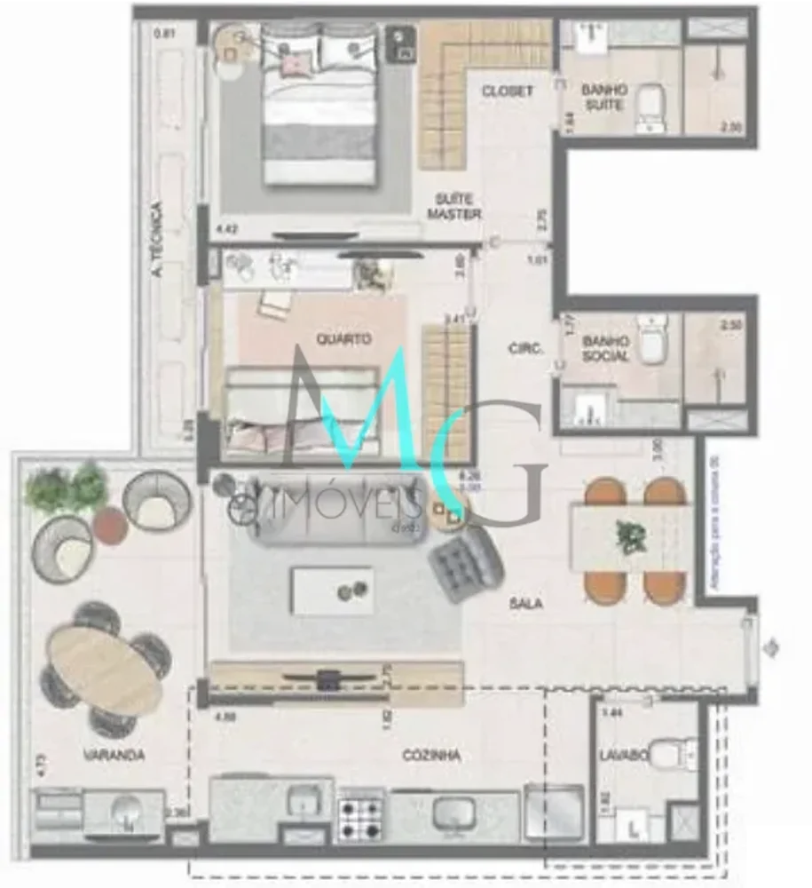Apartamento, 3 quartos, 96 m² - Foto 37