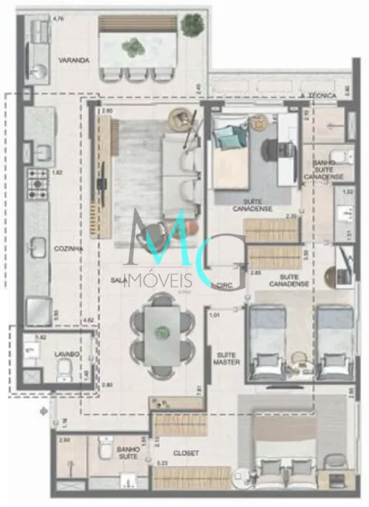 Apartamento, 3 quartos, 96 m² - Foto 40