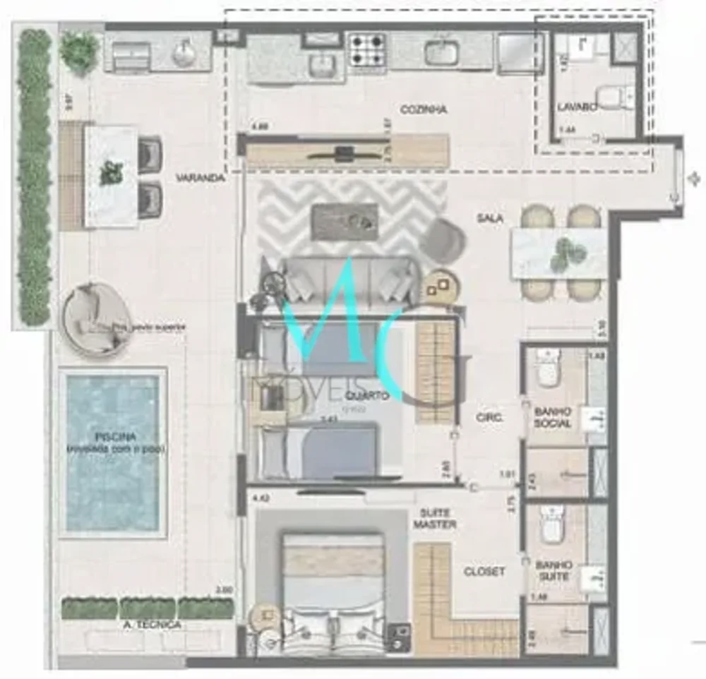 Apartamento, 3 quartos, 96 m² - Foto 31