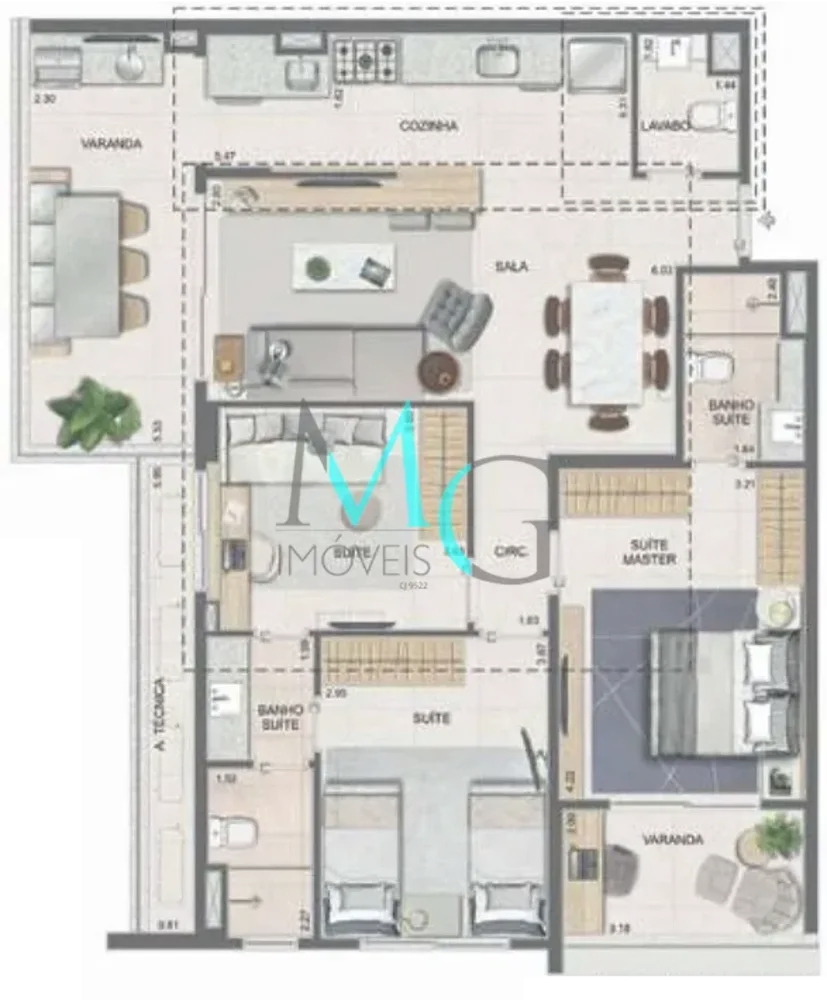 Apartamento, 3 quartos, 96 m² - Foto 38