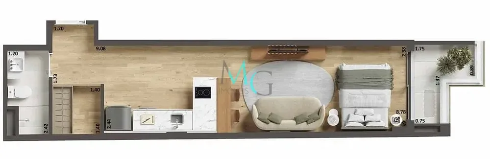 Apartamento, 1 quarto, 39 m² - Foto 20