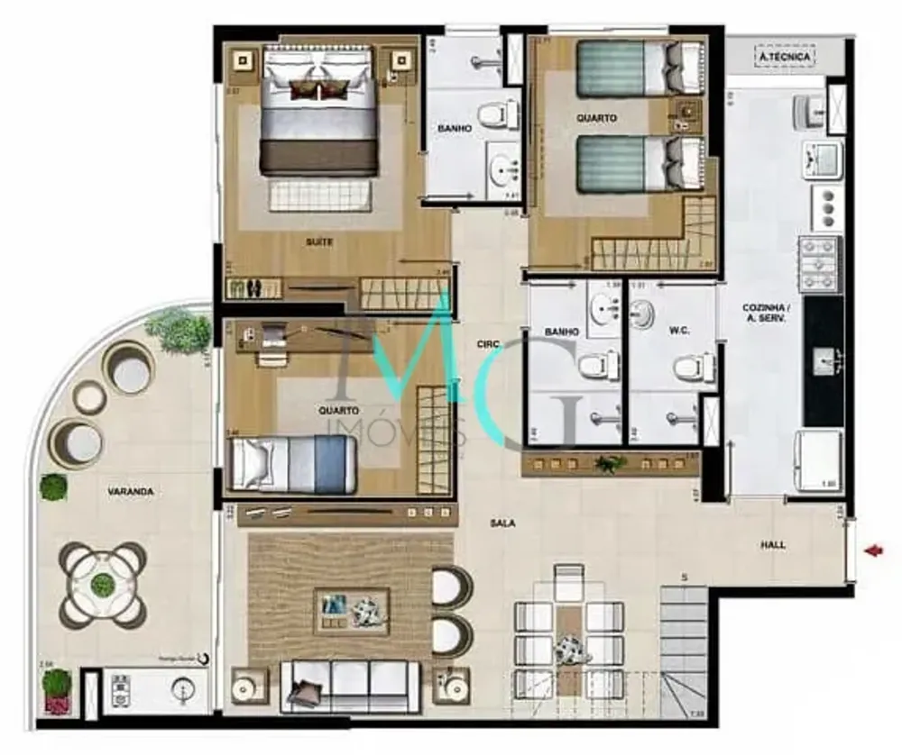 Apartamento, 3 quartos, 115 m² - Foto 43