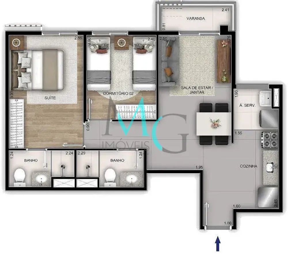 Apartamento, 2 quartos, 87 m² - Foto 13