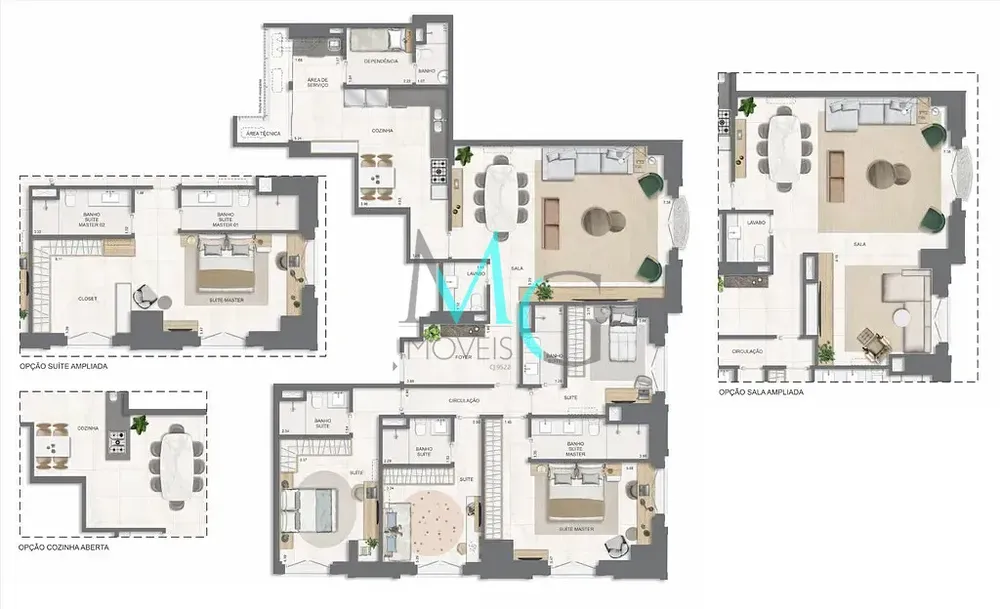 Apartamento, 4 quartos, 192 m² - Foto 73