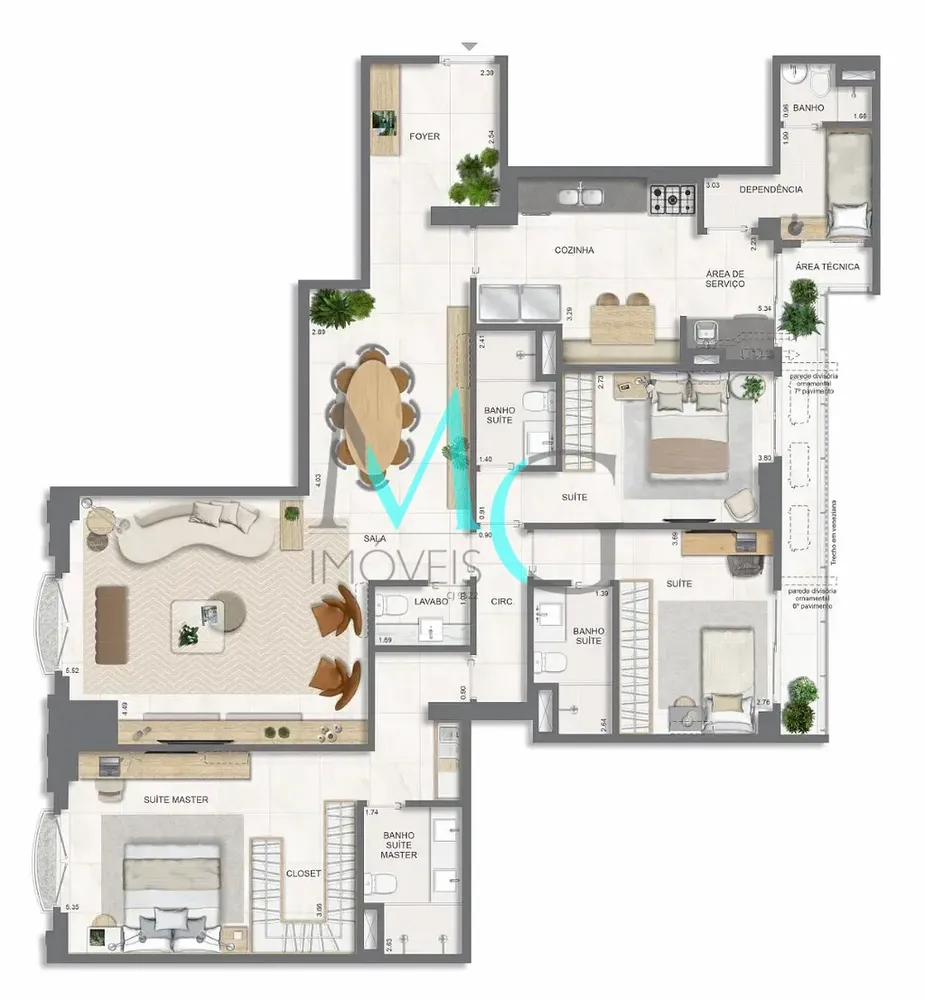 Apartamento, 4 quartos, 192 m² - Foto 51