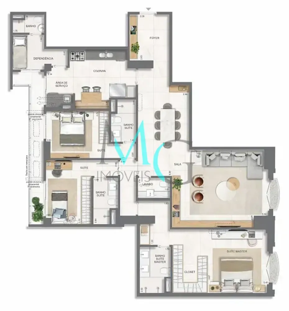 Apartamento, 4 quartos, 192 m² - Foto 53