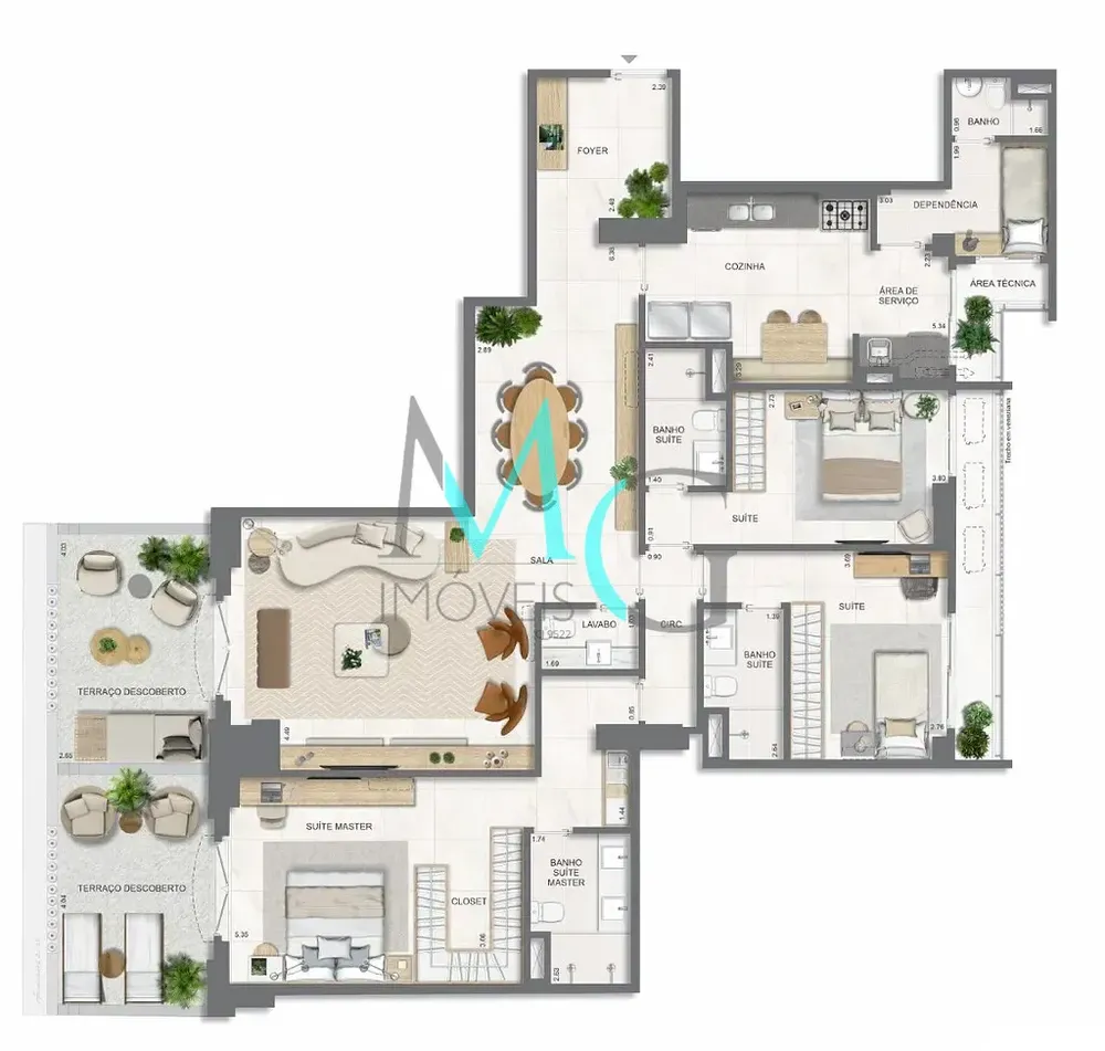 Apartamento, 4 quartos, 192 m² - Foto 62