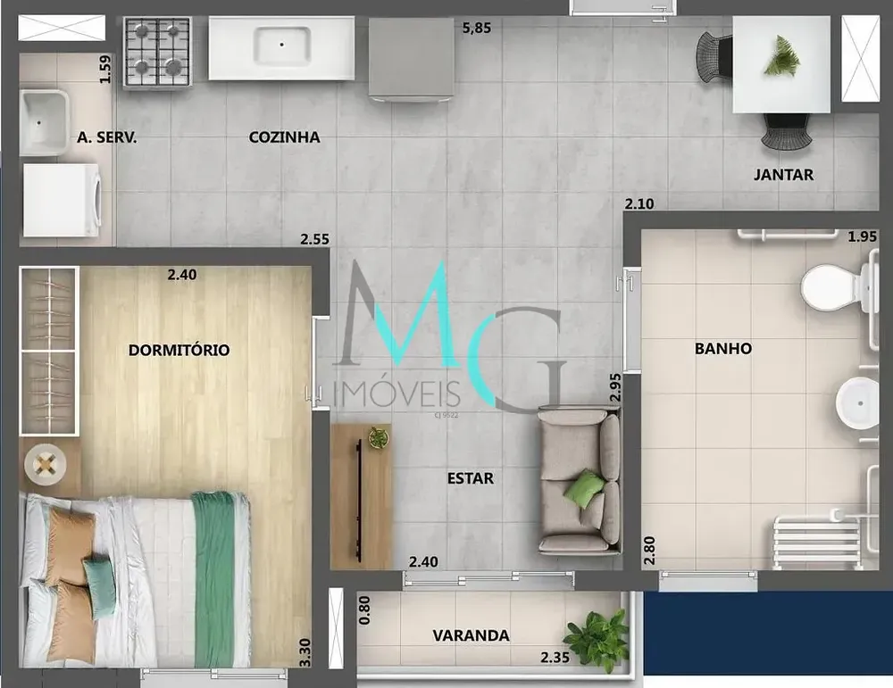 Apartamento, 2 quartos, 62 m² - Foto 14
